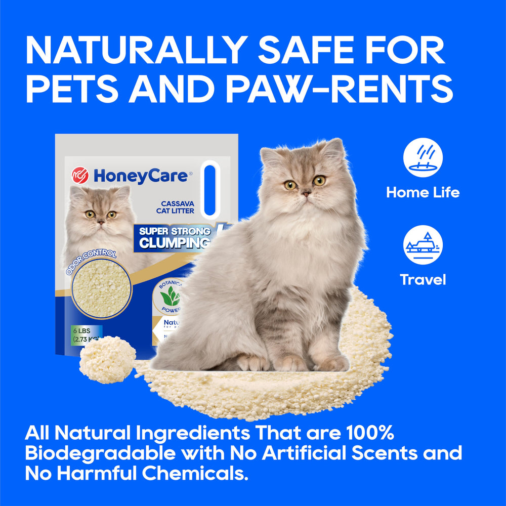 Honey Care Cassava Gatos: presentación de 6 lb para mayor comodidad.