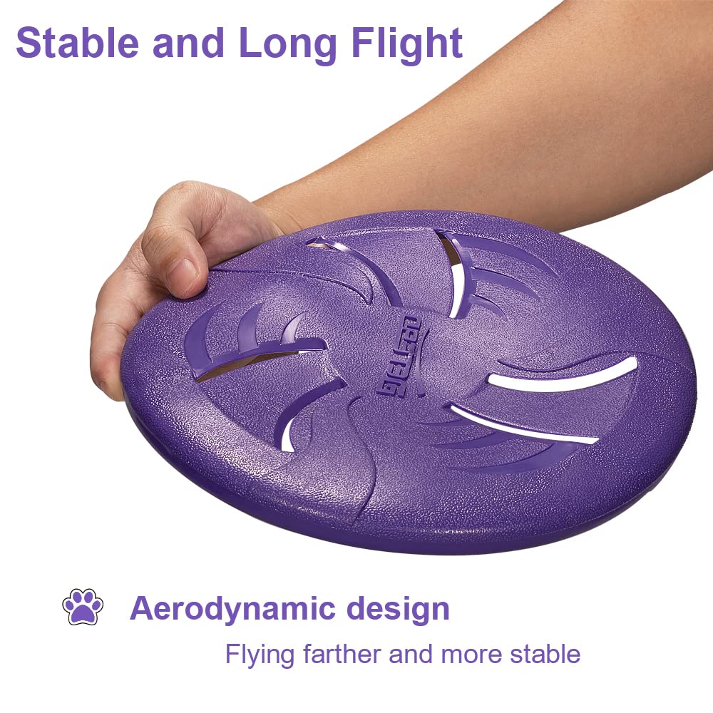 HONGEZEY frisbee couleur vive violet, meilleure visibilité pendant le jeu.