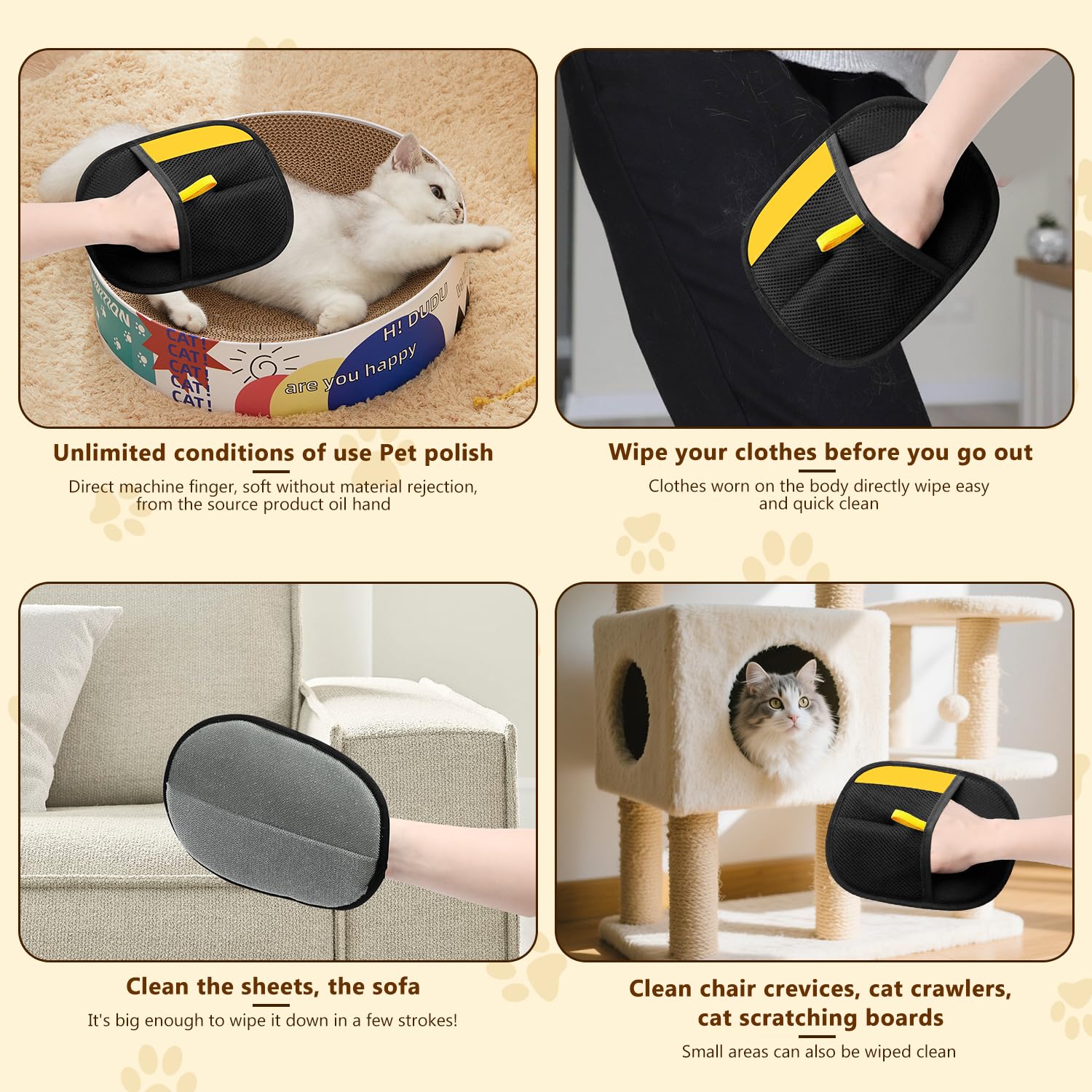 Guante Hongyunda para multi-superficies, útil en muebles, camas y textiles.