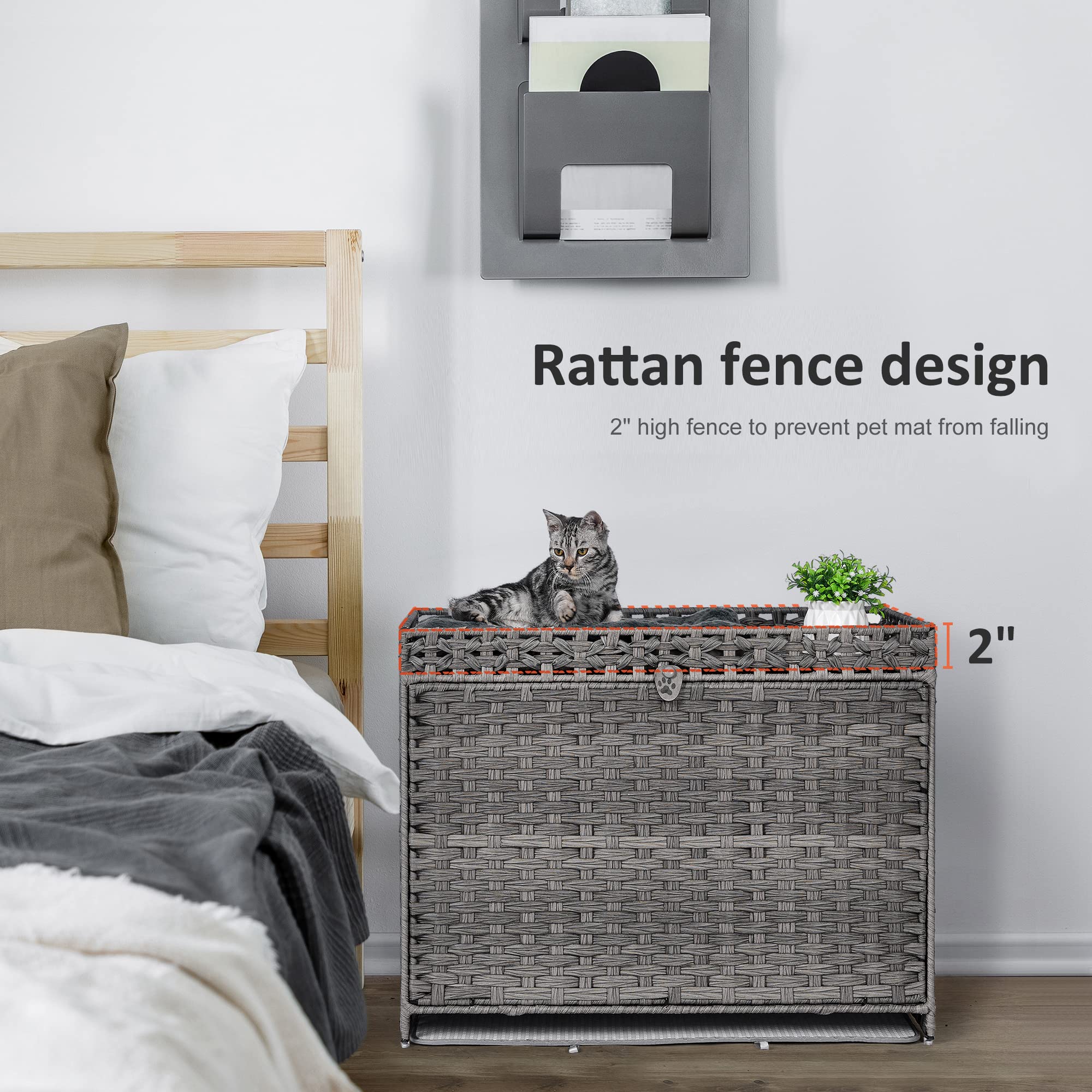 Honiakaka casa para gatos tejida a mano ofrece amplio espacio