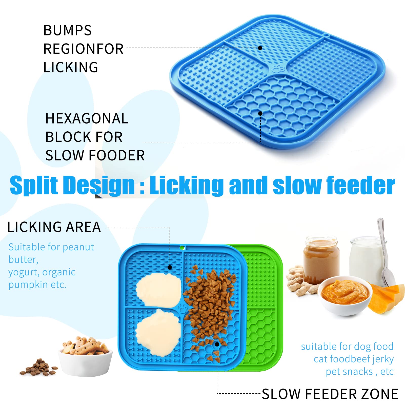 Honomastry Lick Mat para cuidado dental en casa de gatos y perros