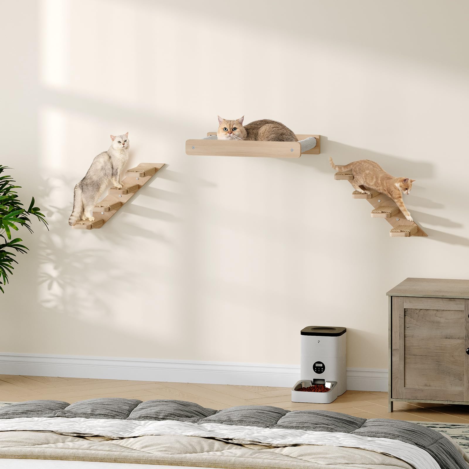 HOOBRO escalera de gato en pared, acceso rapido a perches
