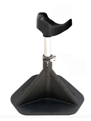 Hoof-It soporte de herradura, vista frontal, estable para manejo seguro del casco.