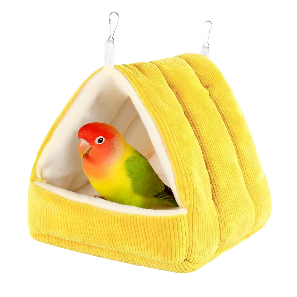 Hoopttay cama para pájaro jaula amarilla, descanso cómodo.
