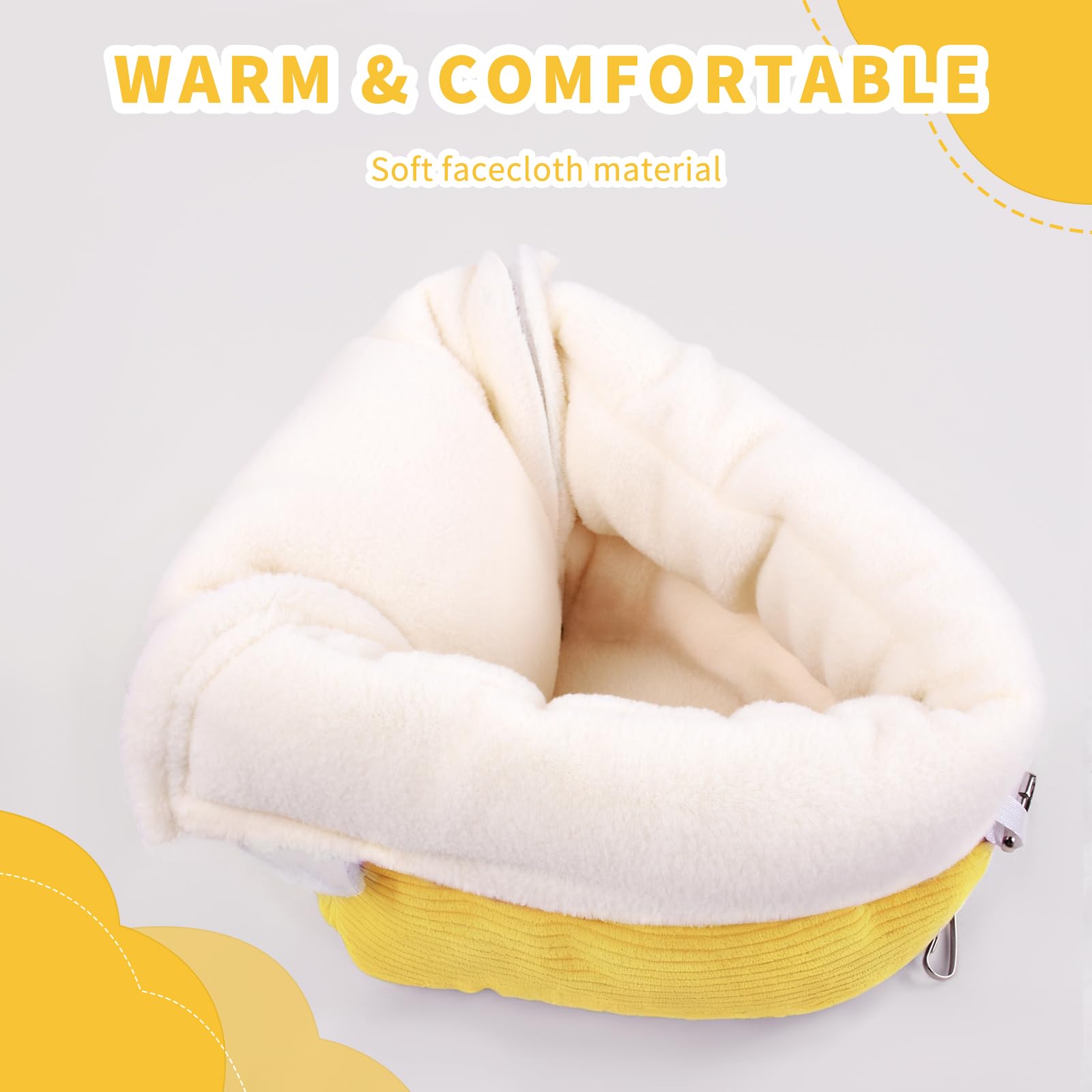 Hoopttay cama para aves con cierre rápido, limpieza sencilla.
