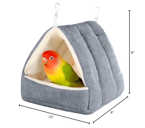 Hoopttay dormitorio compacto para aves pequeñas, diseño que ahorra espacio.