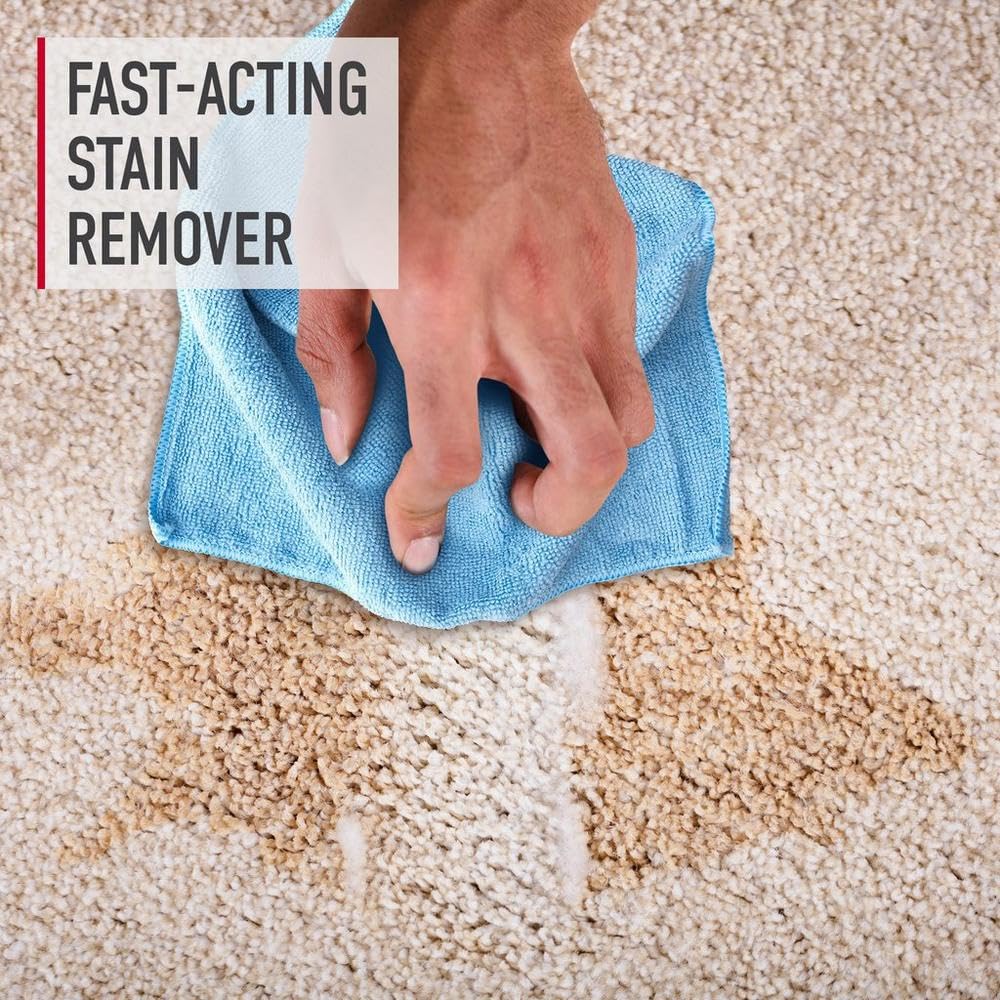 Hoover Pet Pre-Treat listo para uso con paño de microfibra.