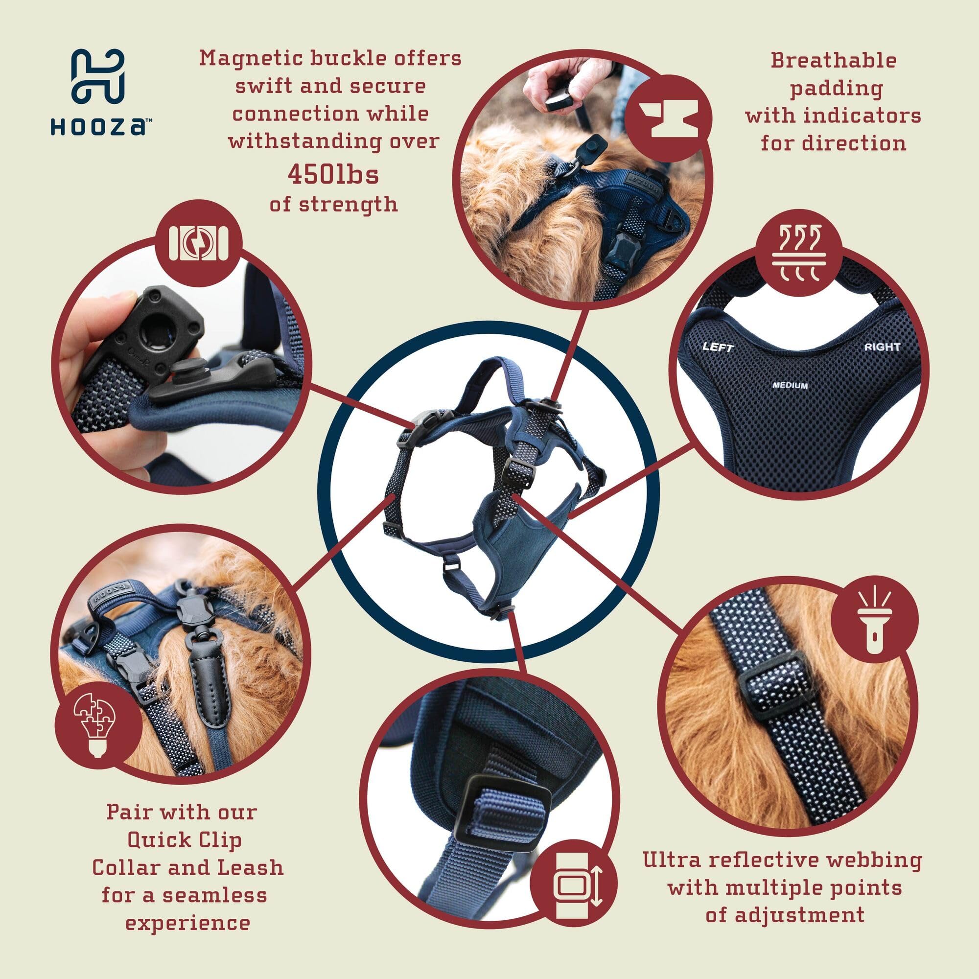 Cierre magnético rápido de HOOZA para ajuste cómodo y sin esfuerzo.