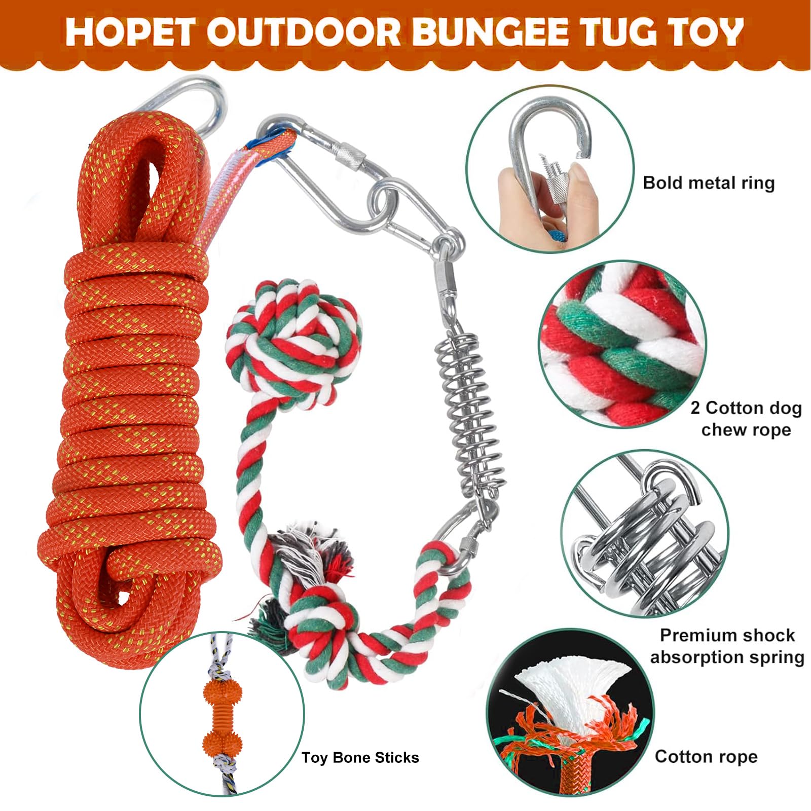 HOPET Juguete para colgar de árbol, altura ajustable.