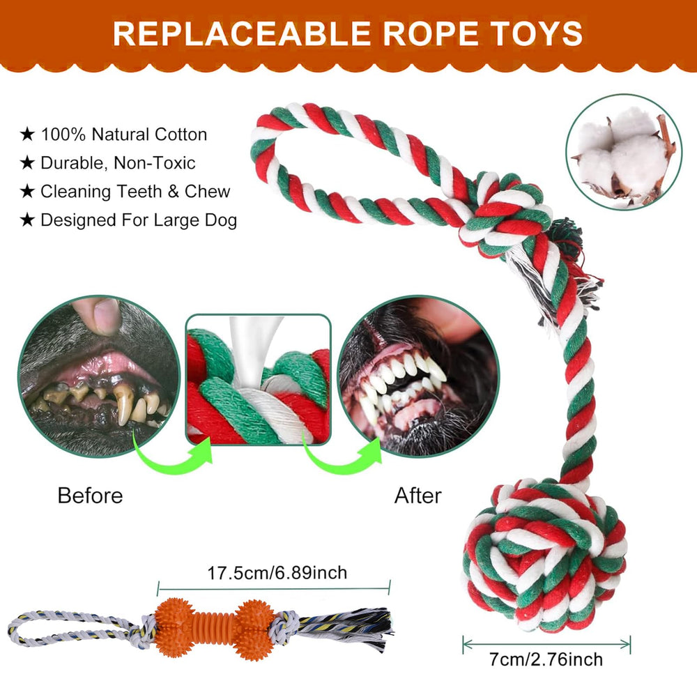 HOPET Juguete resistente soporta mordidas fuertes para perros grandes.