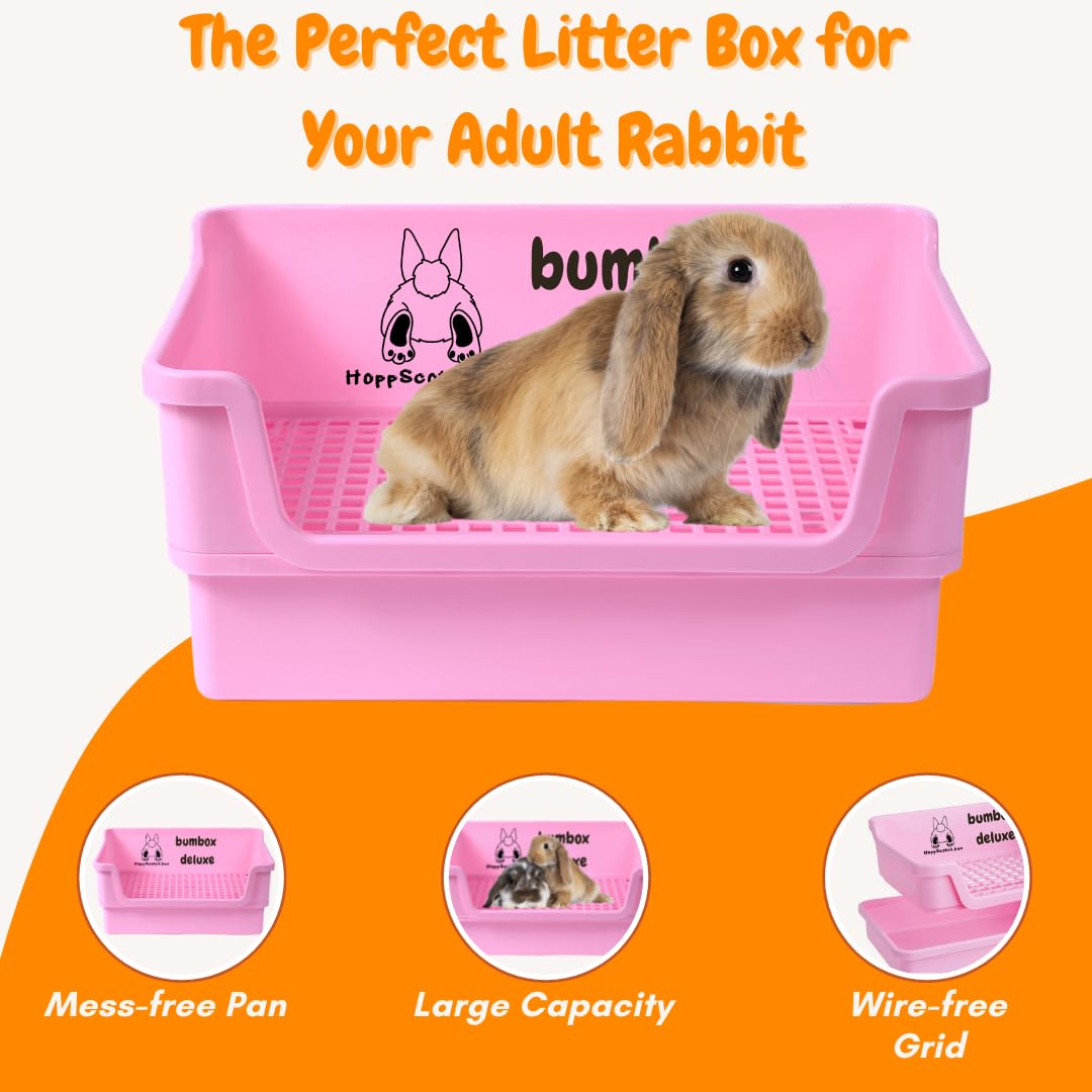 HoppScotch.bun Bumbox Deluxe, rejilla suave protege las patas del conejo.