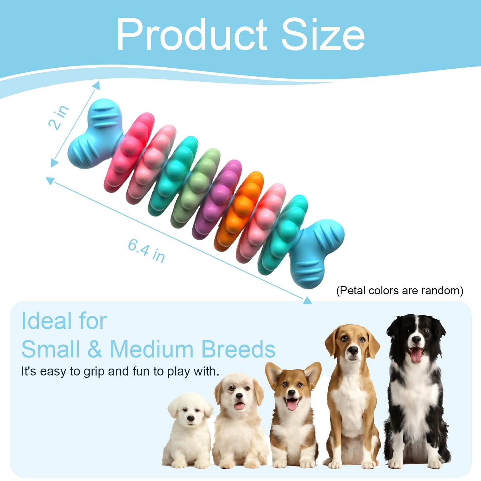 HORIBND Juguete-regalo-ideal-para-cachorros-0-6-meses, regalo lúdico para comenzar la dentición.