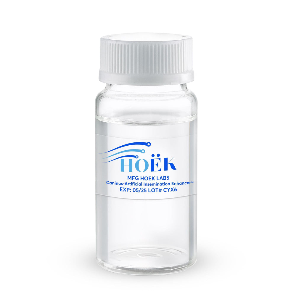Canīnus Horizon: botella de 20 ml lista para inseminación artificial y mejora de motilidad.