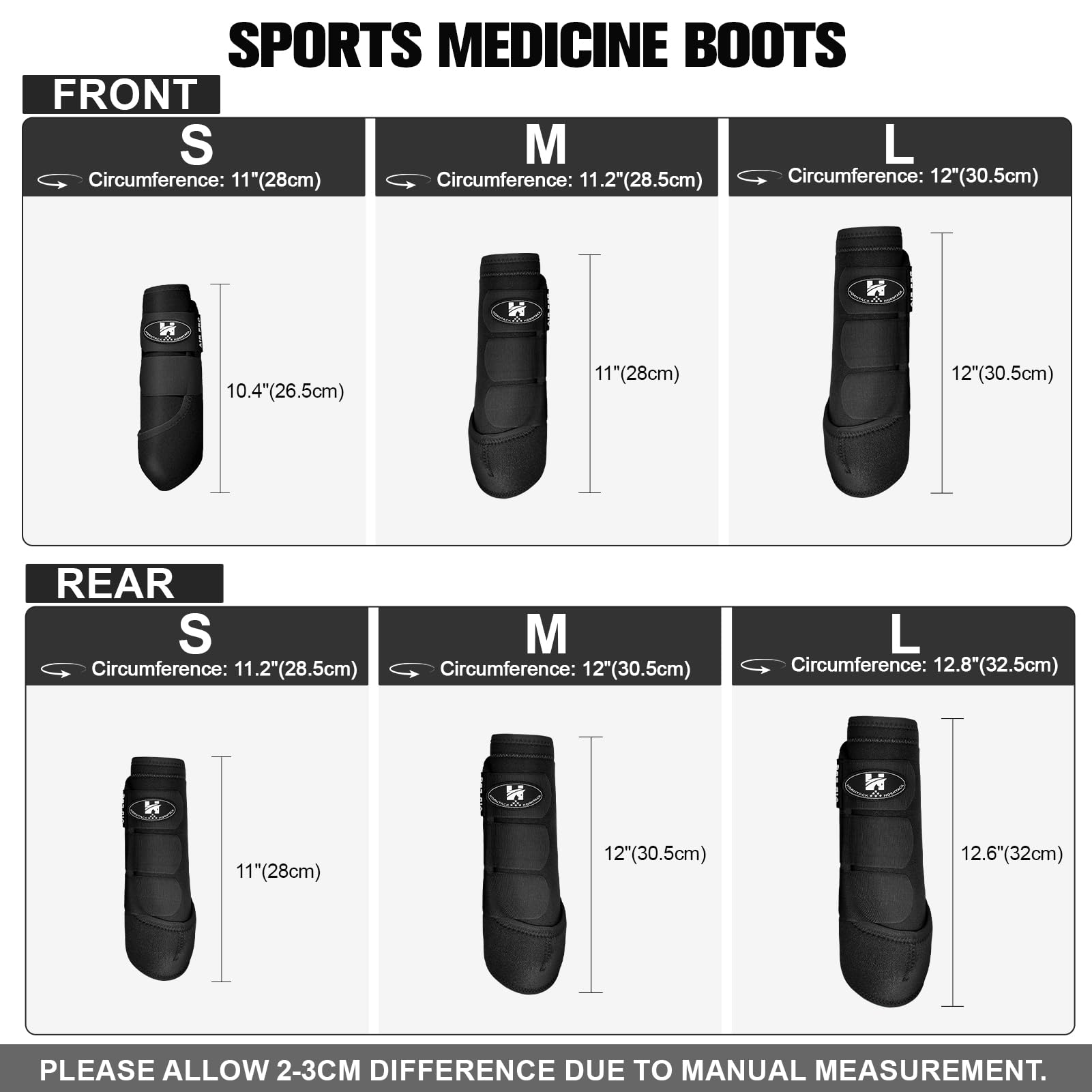 Horntack botas espinilla, absorción de impactos para tendones del caballo.
