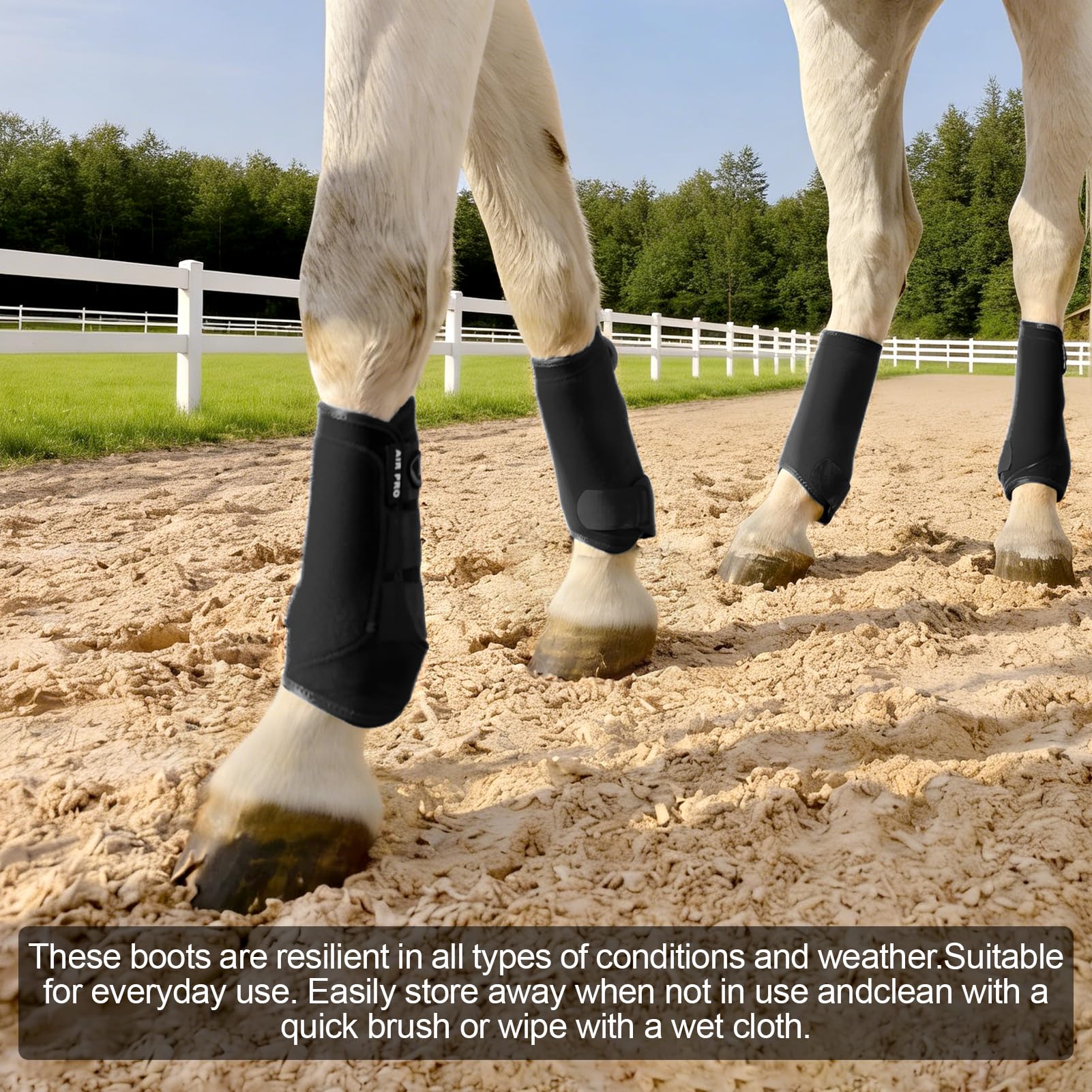 Horntack botas para entrenamiento y competencia, protección de tendones.