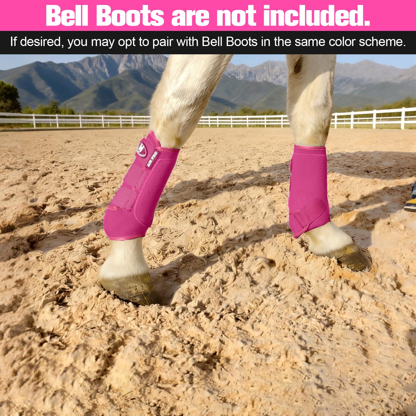 Horntack Botas Splint Raspberry confort duradero durante la equitación.