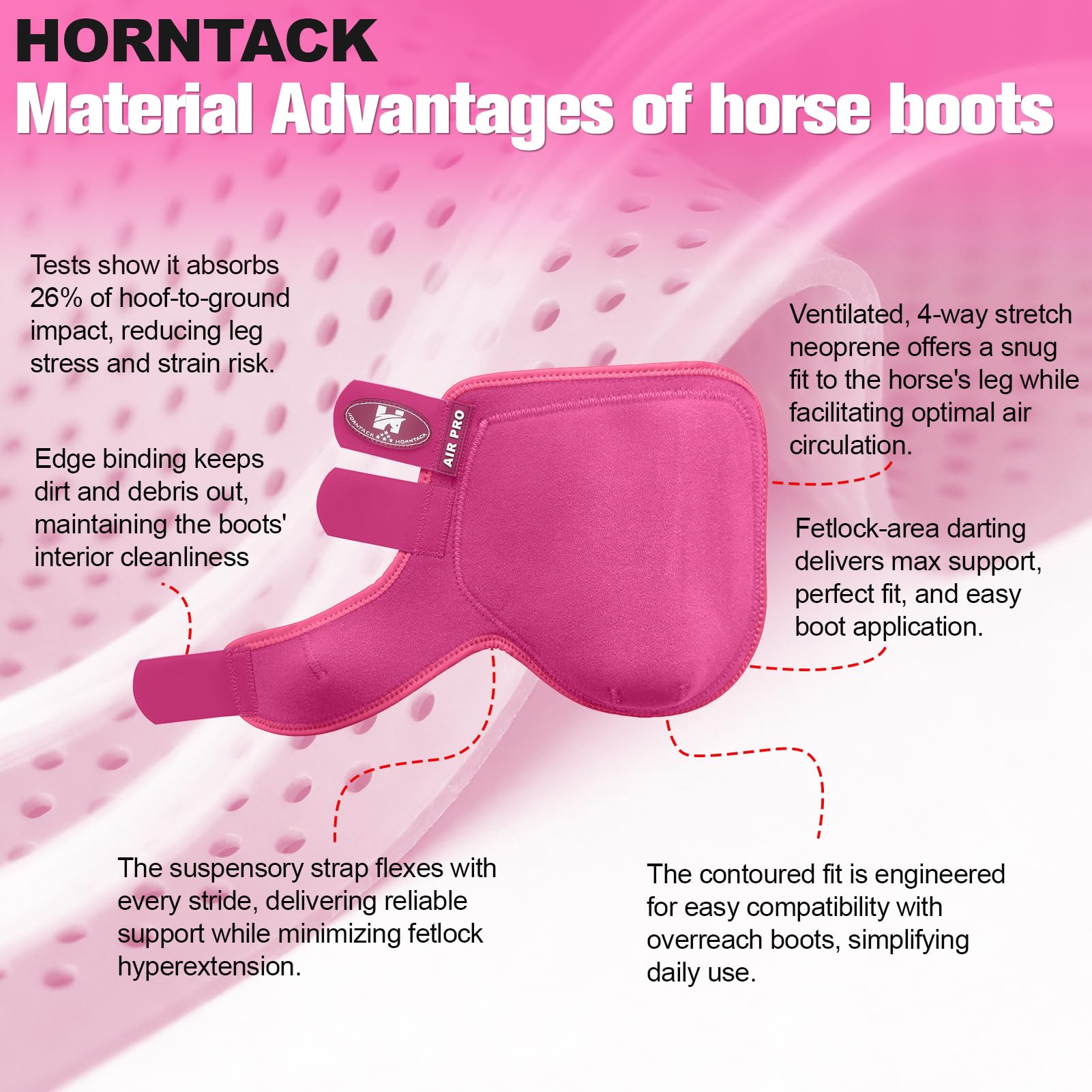 Botas Horntack Splint, tres correas ajustables para contorno personalizado
