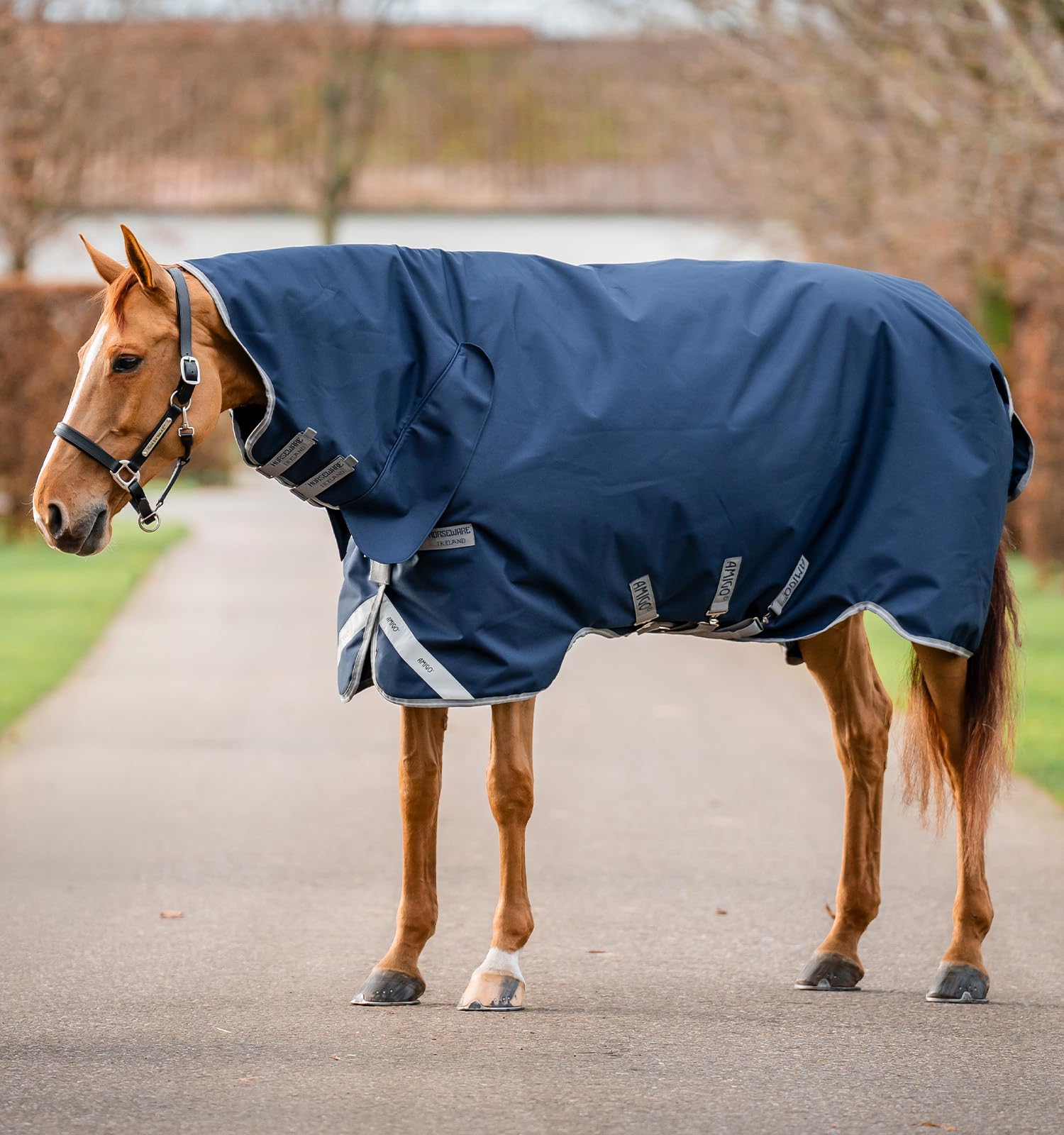 Horseware Amigo 1200D forro antiestático para pelaje brillante.