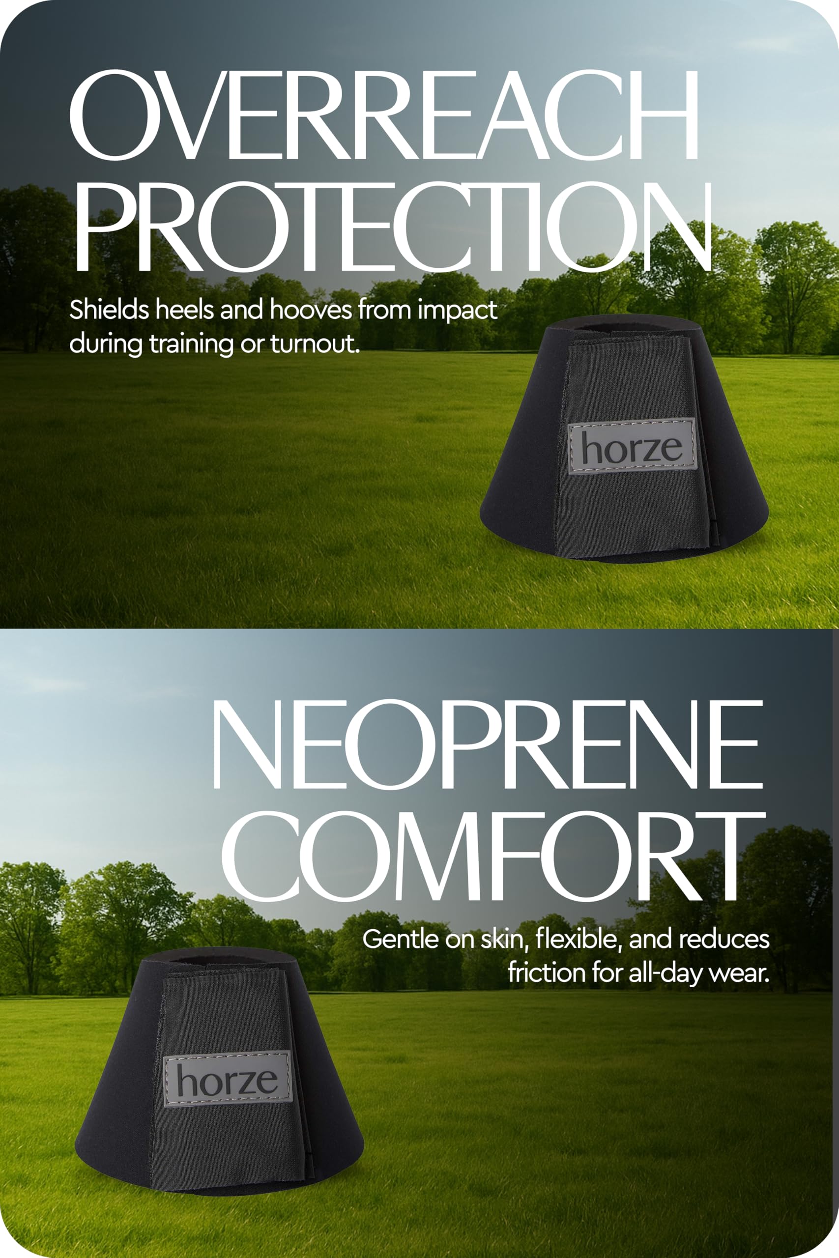 Confort de neopreno de HORZE Campanas para un ajuste suave