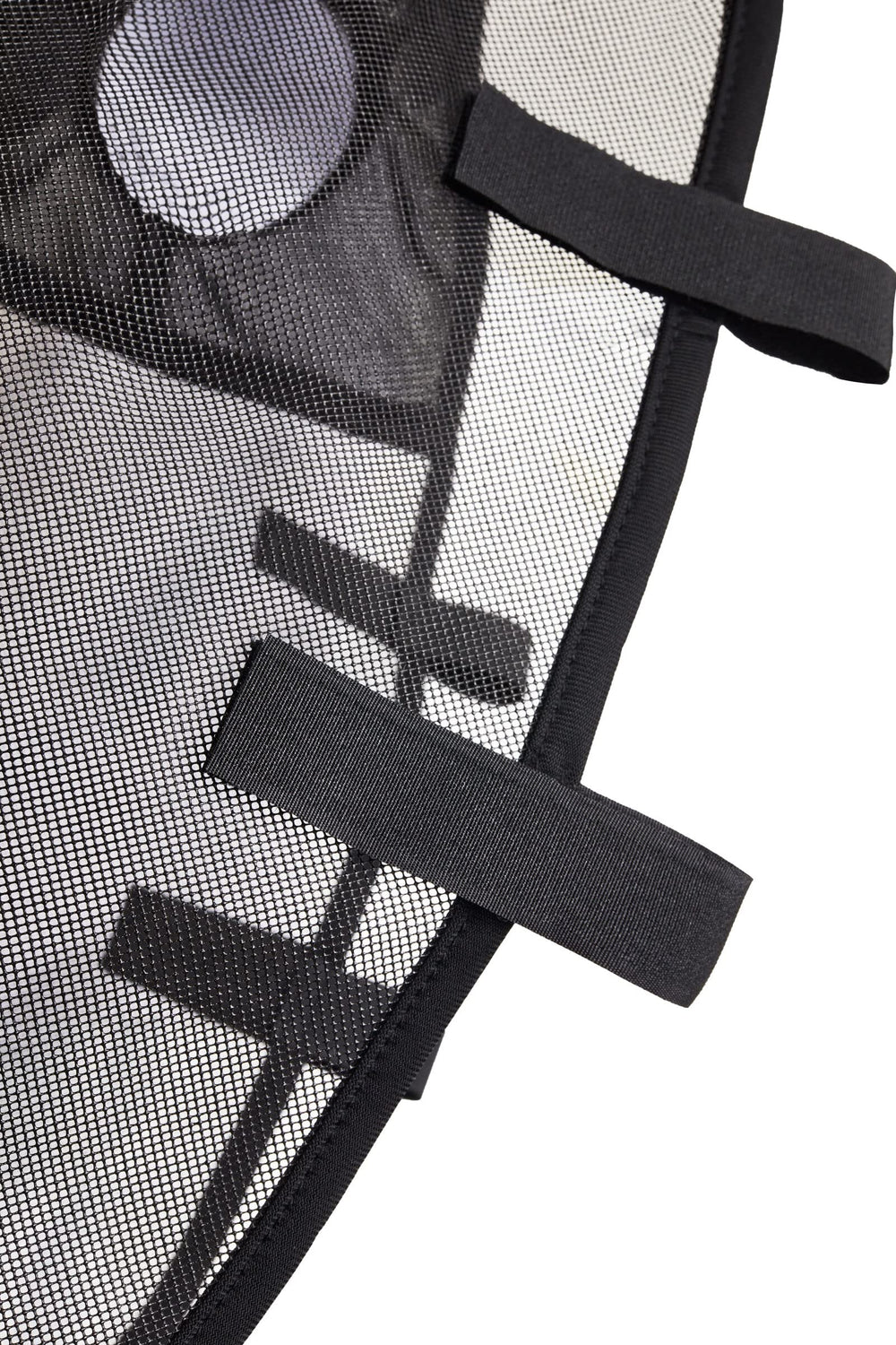 Horze máscara para brida negra XXL: talla amplia para caballos grandes.
