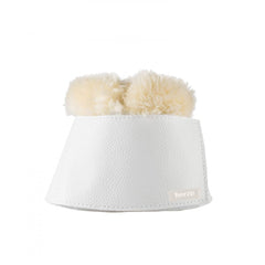 Horze botas de campana blanco, cierres dobles de velcro para ajuste seguro.