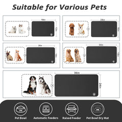 HotLive tapete para dos cuencos, perfecto para perros y gatos.