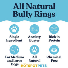Hotspot Pets: anillos Bully Stick duraderos para perros grandes.