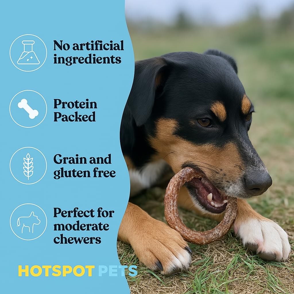 Hotspot Pets Anillos bully-stick sin olor, recompensa limpia para el hogar.