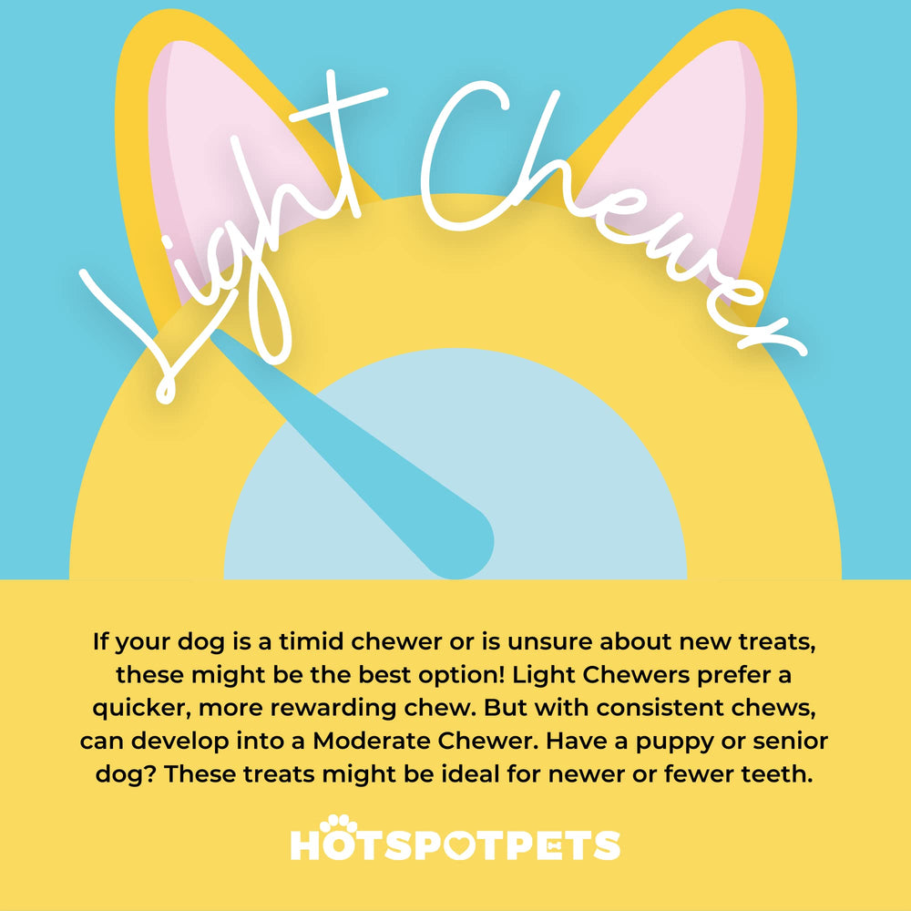 Hotspot Pets Beef Lung Treats, elaborado en Sudamérica con estándares de calidad.