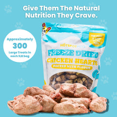 Hotspot Pets snack sin granos, corazones de pollo para dieta simple