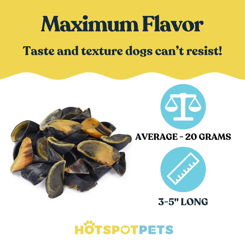 Hotspot Pets envase reutilizable con cascos de vaca para conservar frescura.