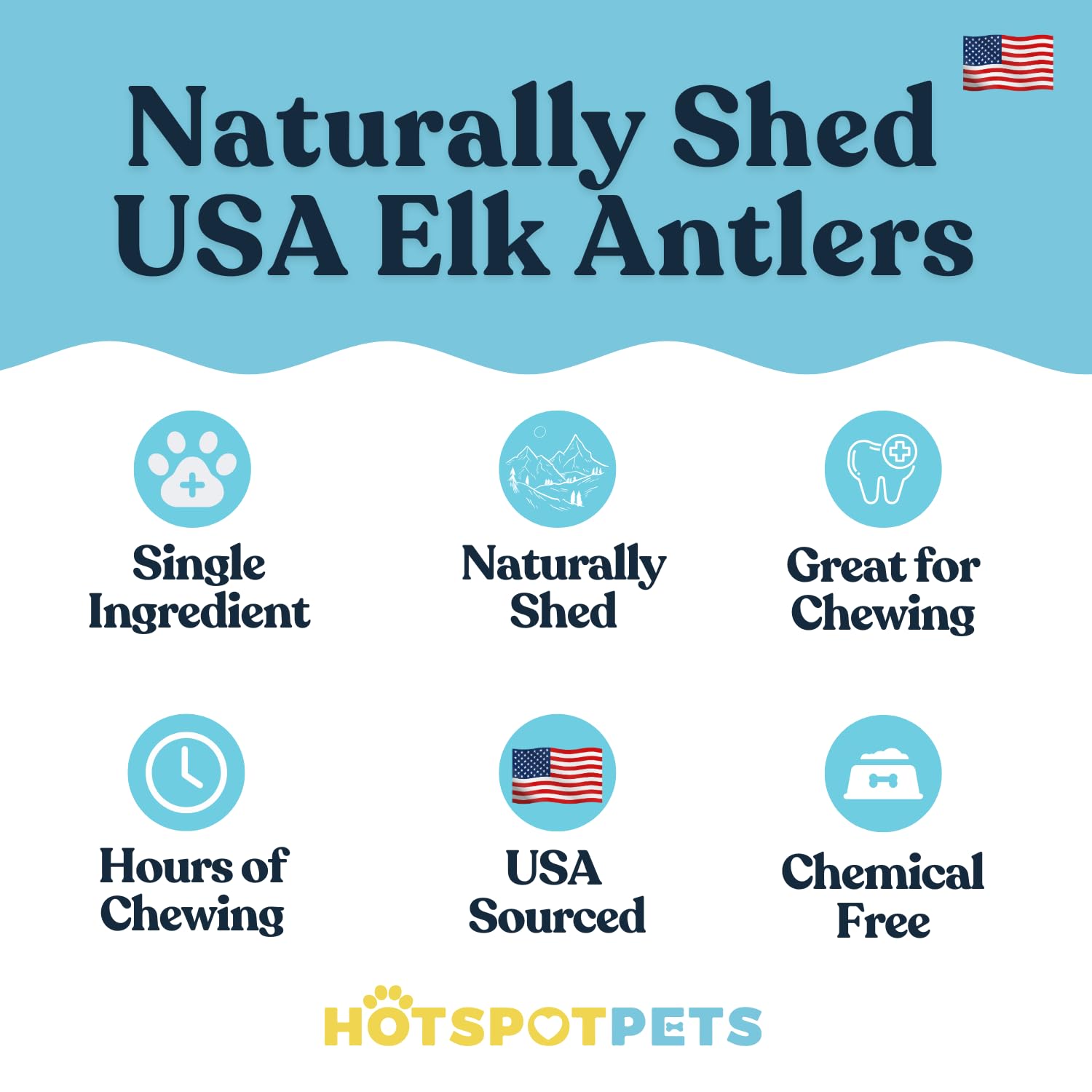 Hotspot Pets masticables de alce sin olor para uso en interiores.