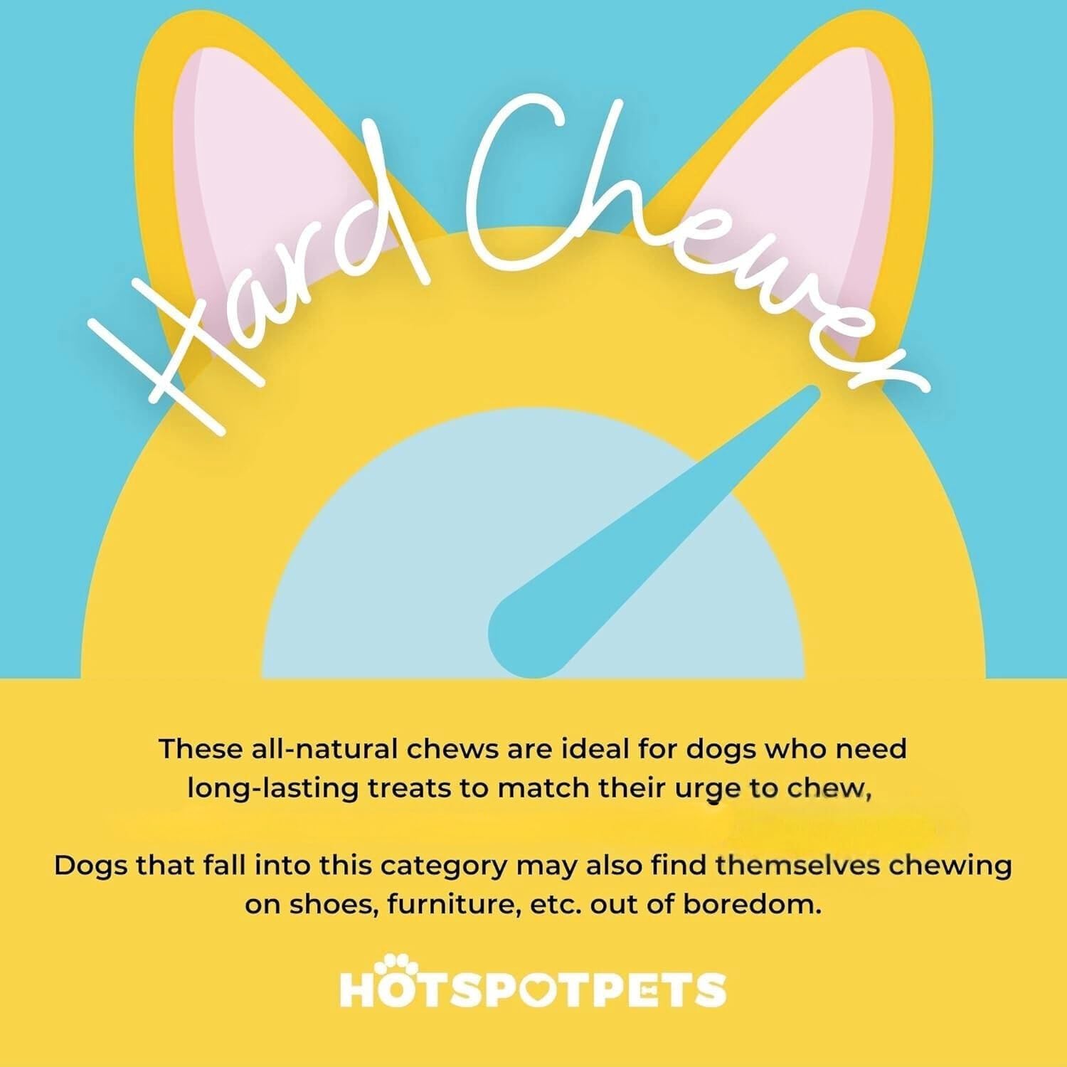 Hotspot Pets mordedor de alce natural para perros grandes, sin químicos.