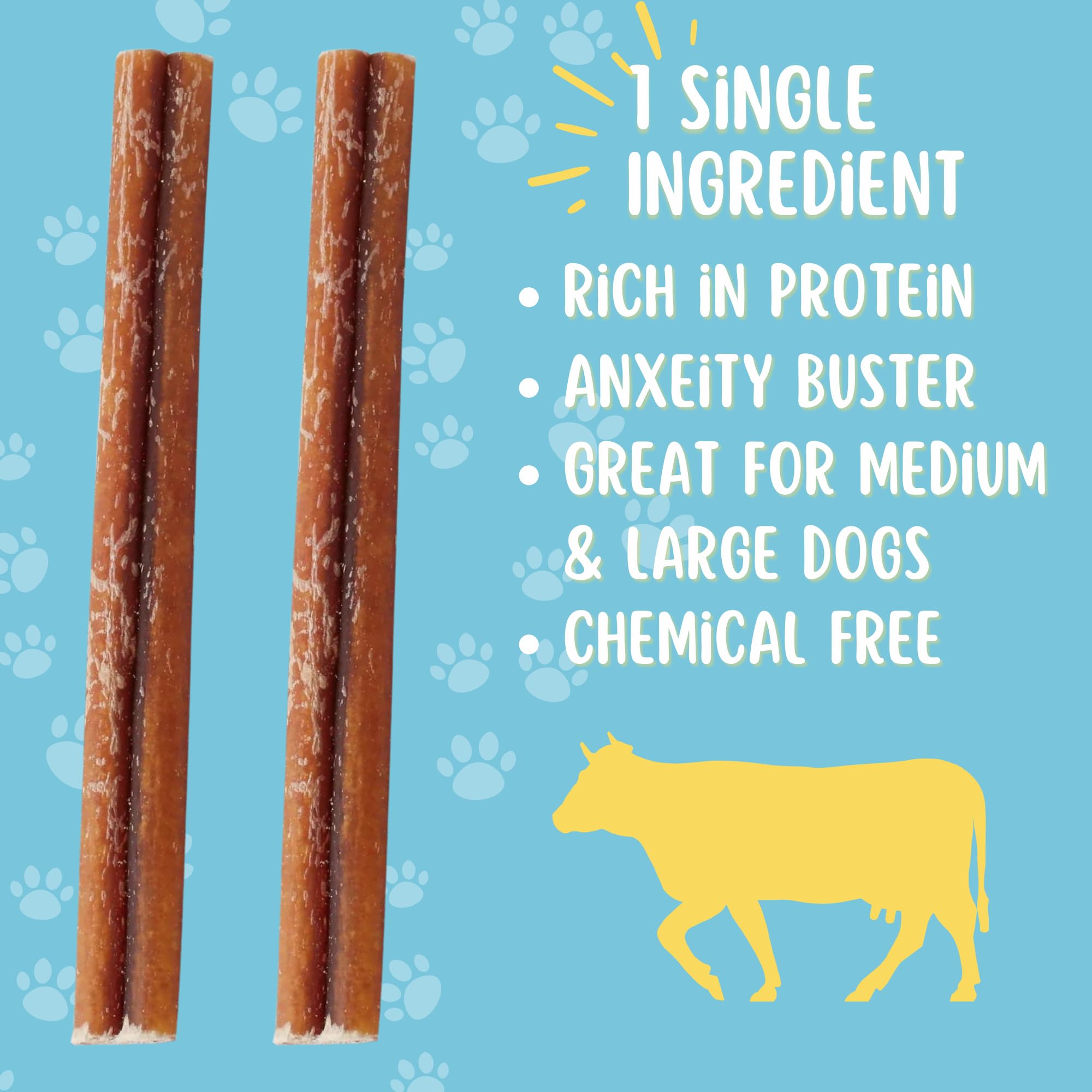 hotspot pets palitos de res 6 pulgadas: aptos para perros medianos con dieta sin granos
