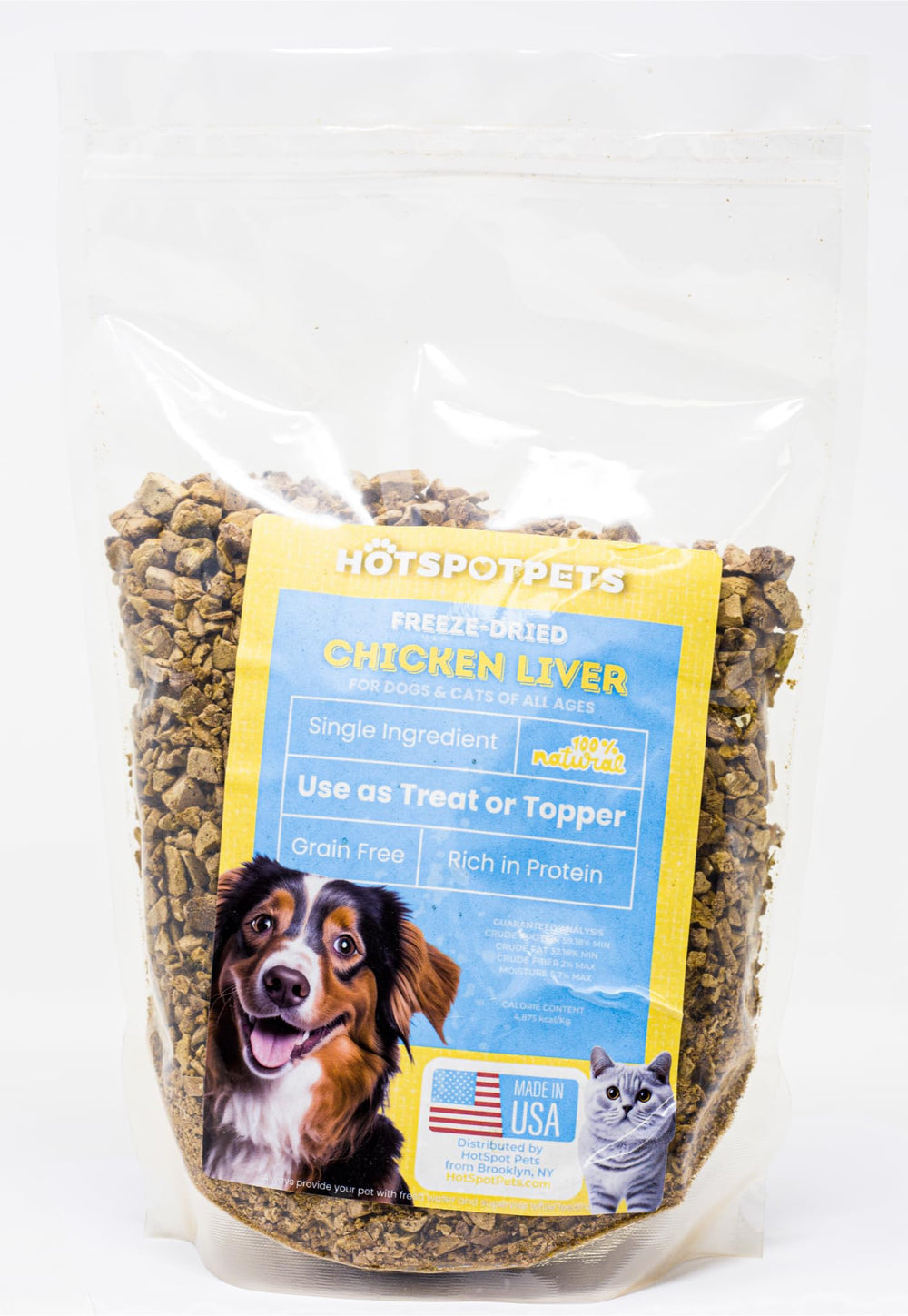 Hotspot Pets snack sabroso que apoya apetito y energía diaria.