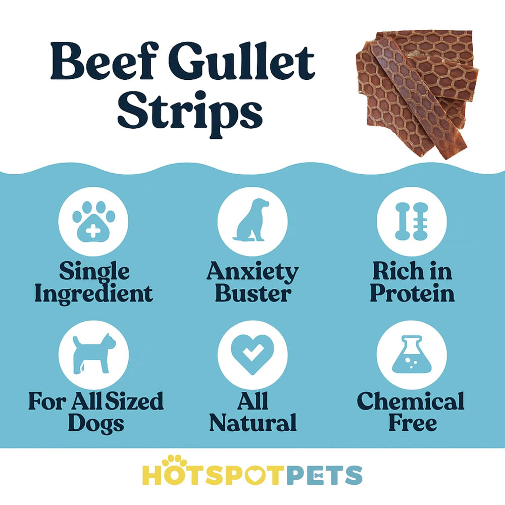 HotSpot Pets jerky de res natural, ingrediente único para snack puro.