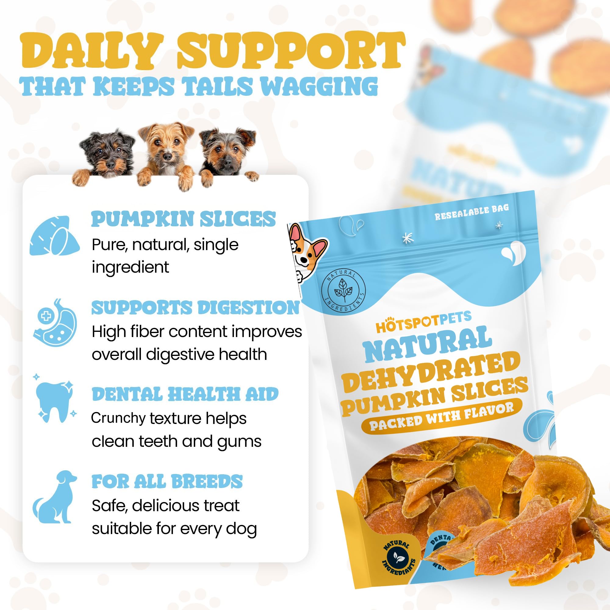Hotspot Pets snack natural proteico, opción saludable para recompensas de entrenamiento.