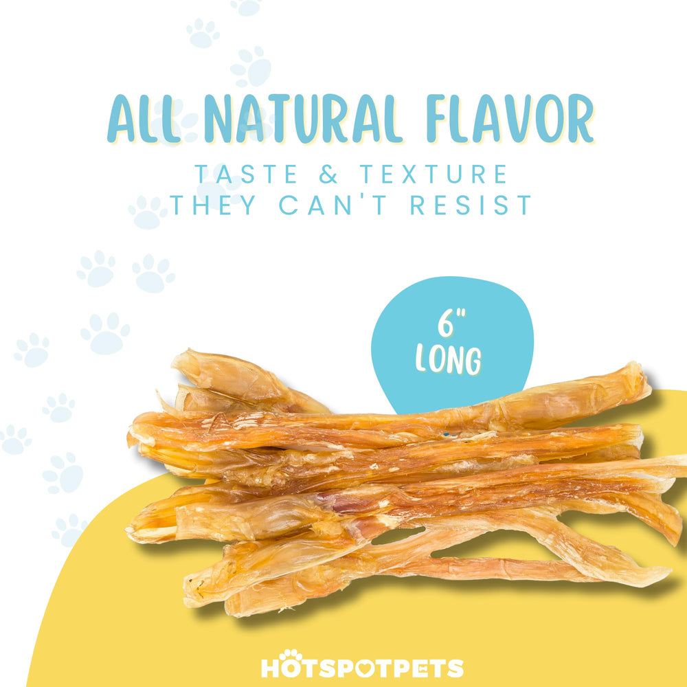 Hotspot Pets tendones de ternera, textura natural de 7-8 pulgadas para masticar.