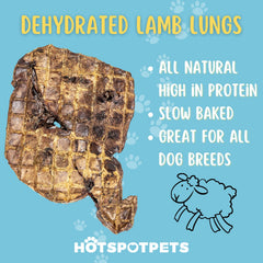 Hotspot Pets trozos de pulmón de cordero, snack natural ideal para premiar.
