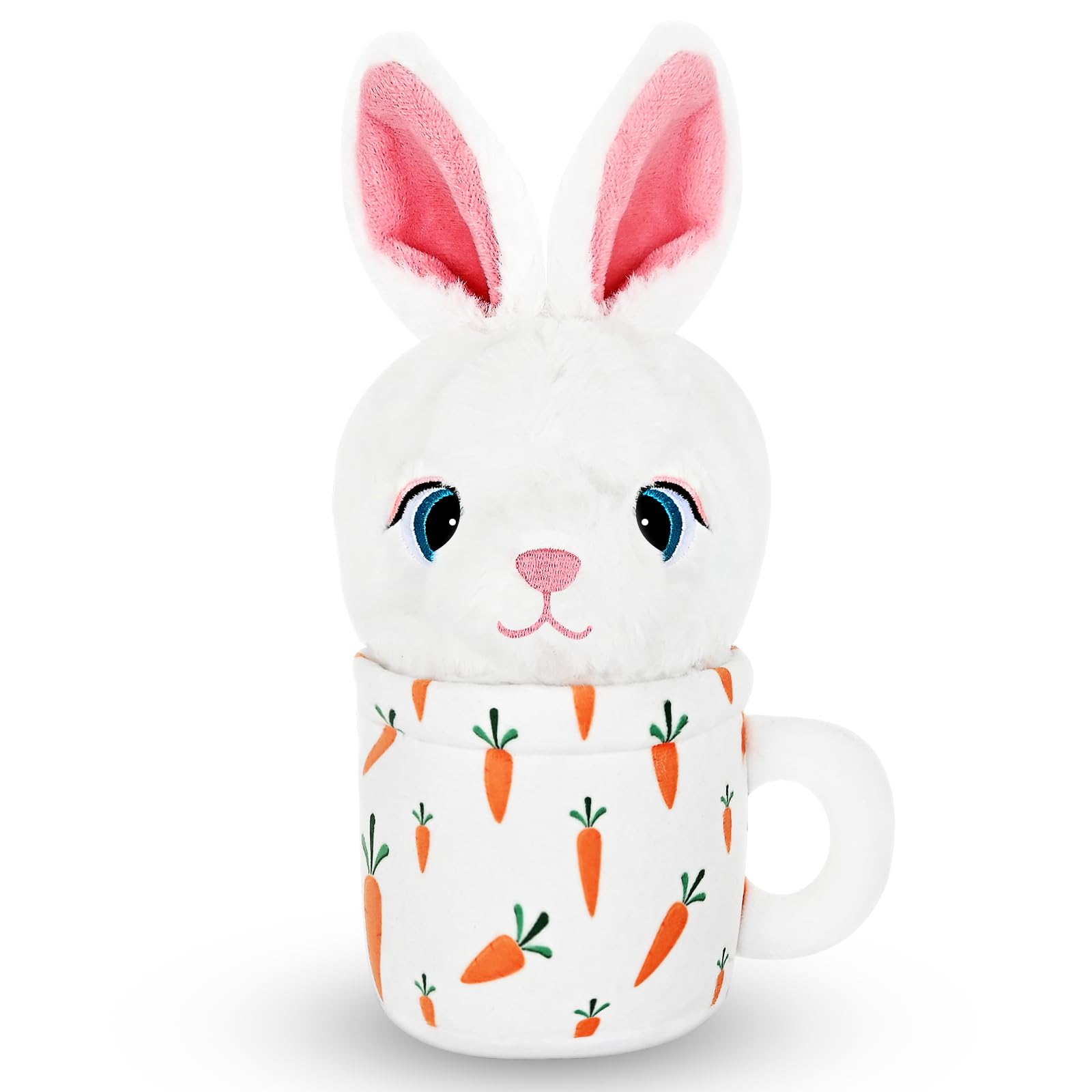 howaukf Conejo de Pascua suave con chirriador para juegos y ternura