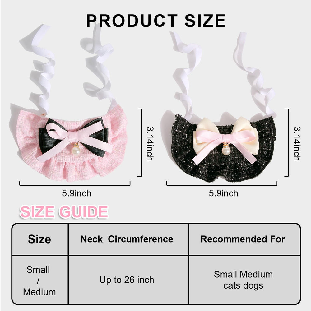 HOWWFALY pañuelo-bandana satinado para gato, lazo elegante y cómodo