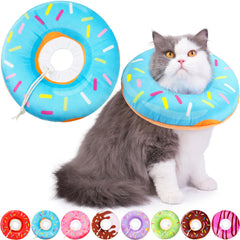 Collar cono Hpetppy para gato con ajuste cómodo y adaptable.