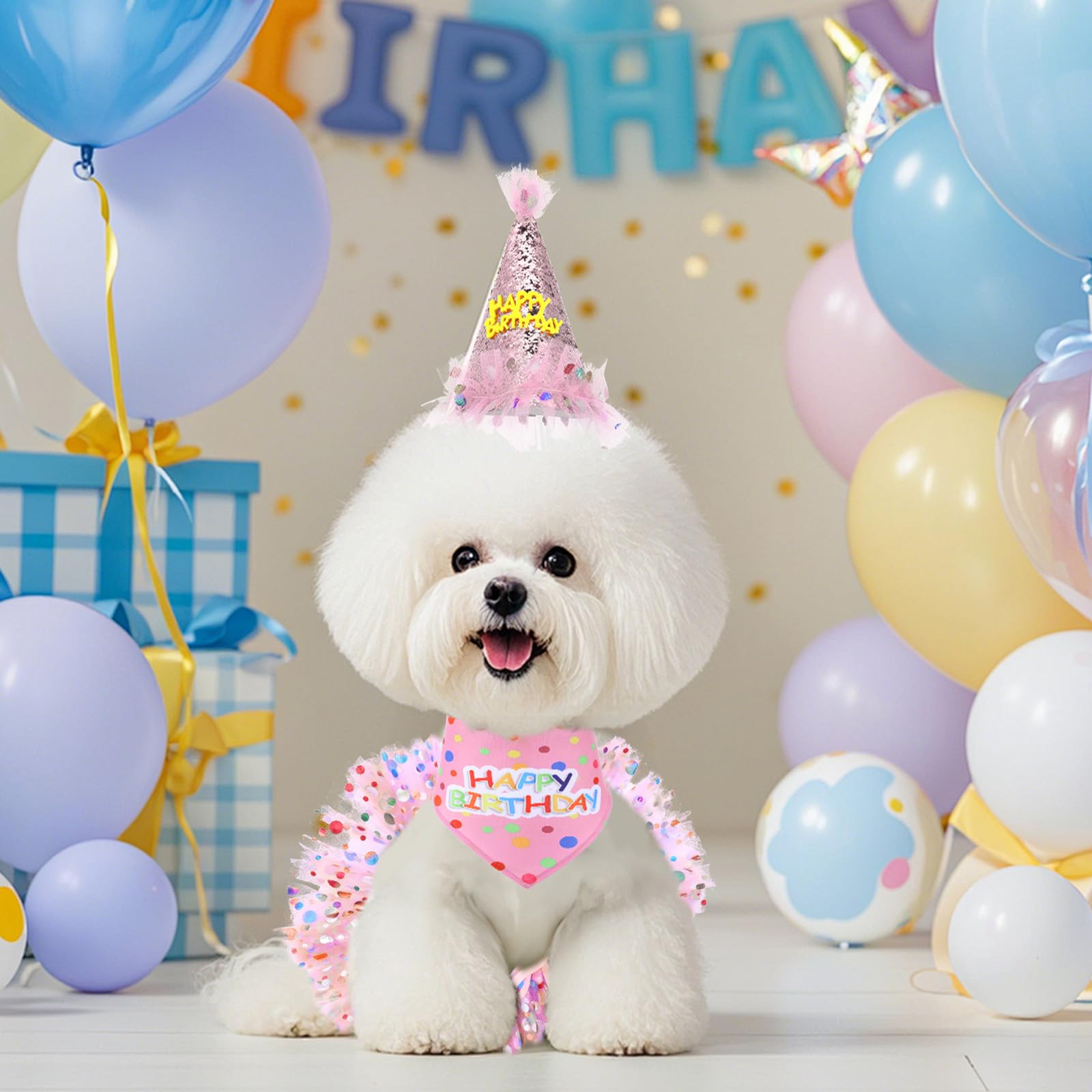 Decoración cumpleanos Hpmjz para perro, crea un ambiente festivo y tierno.