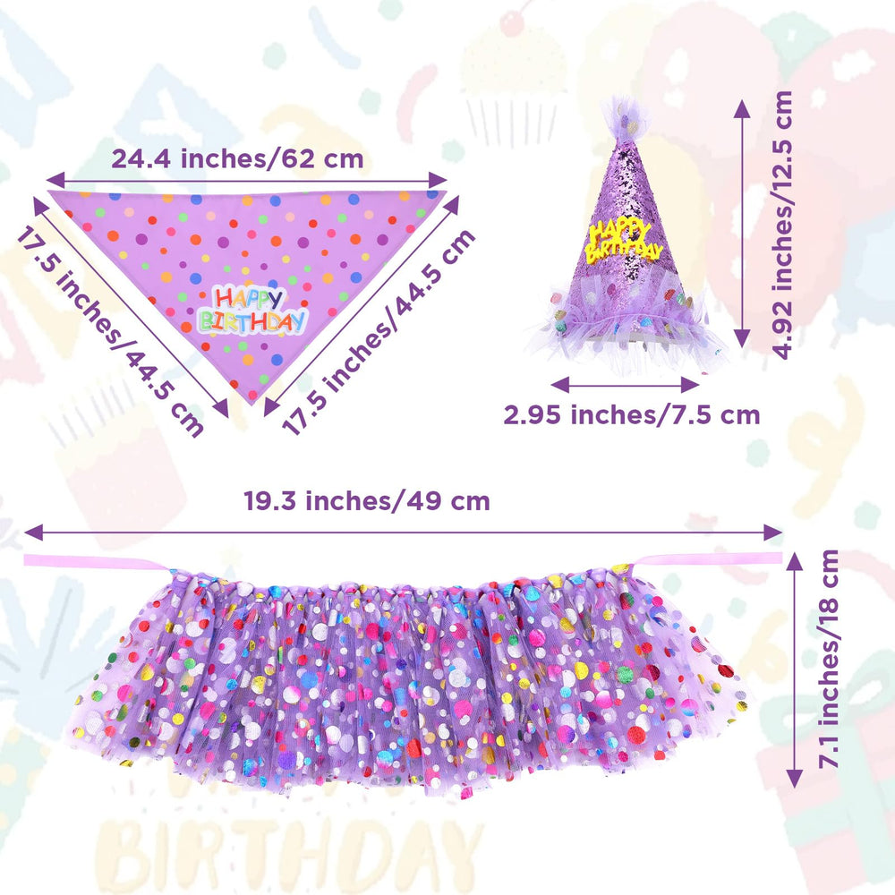Sombrero de cumpleaños Hpmjz para perros morado, complemento perfecto para la fiesta.