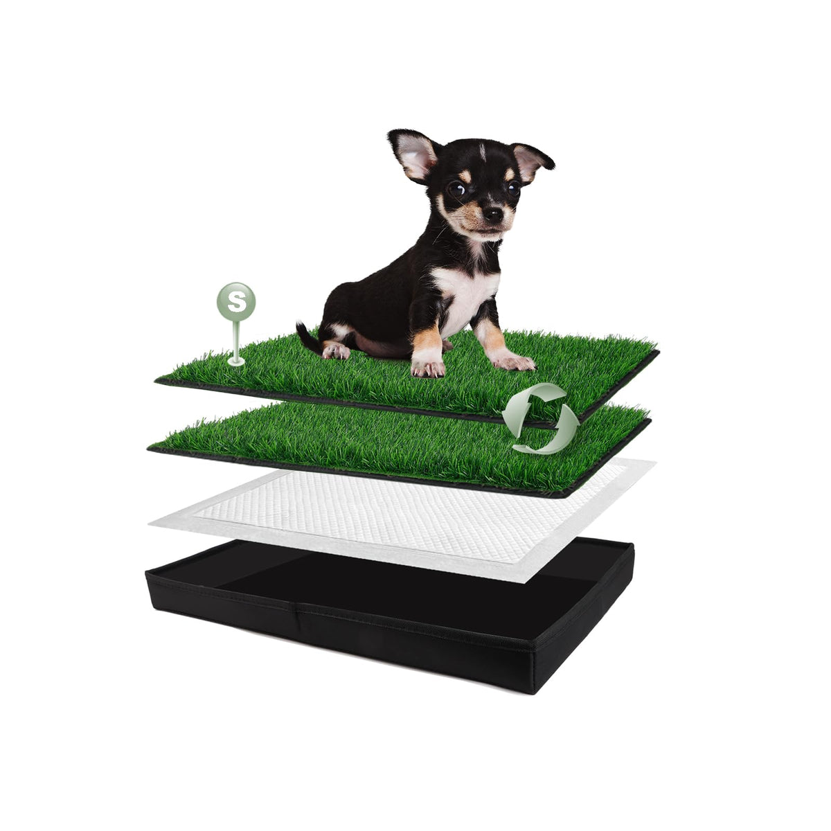 HQ4US 4LEGS: almohadilla de césped para perros, ideal para balcón y entrenamiento