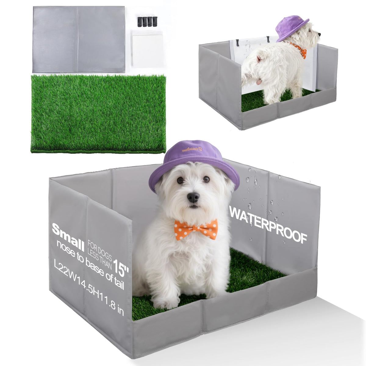 HQ4US 4LEGS: bandeja plegable para perro, fácil de usar en casa o al viajar