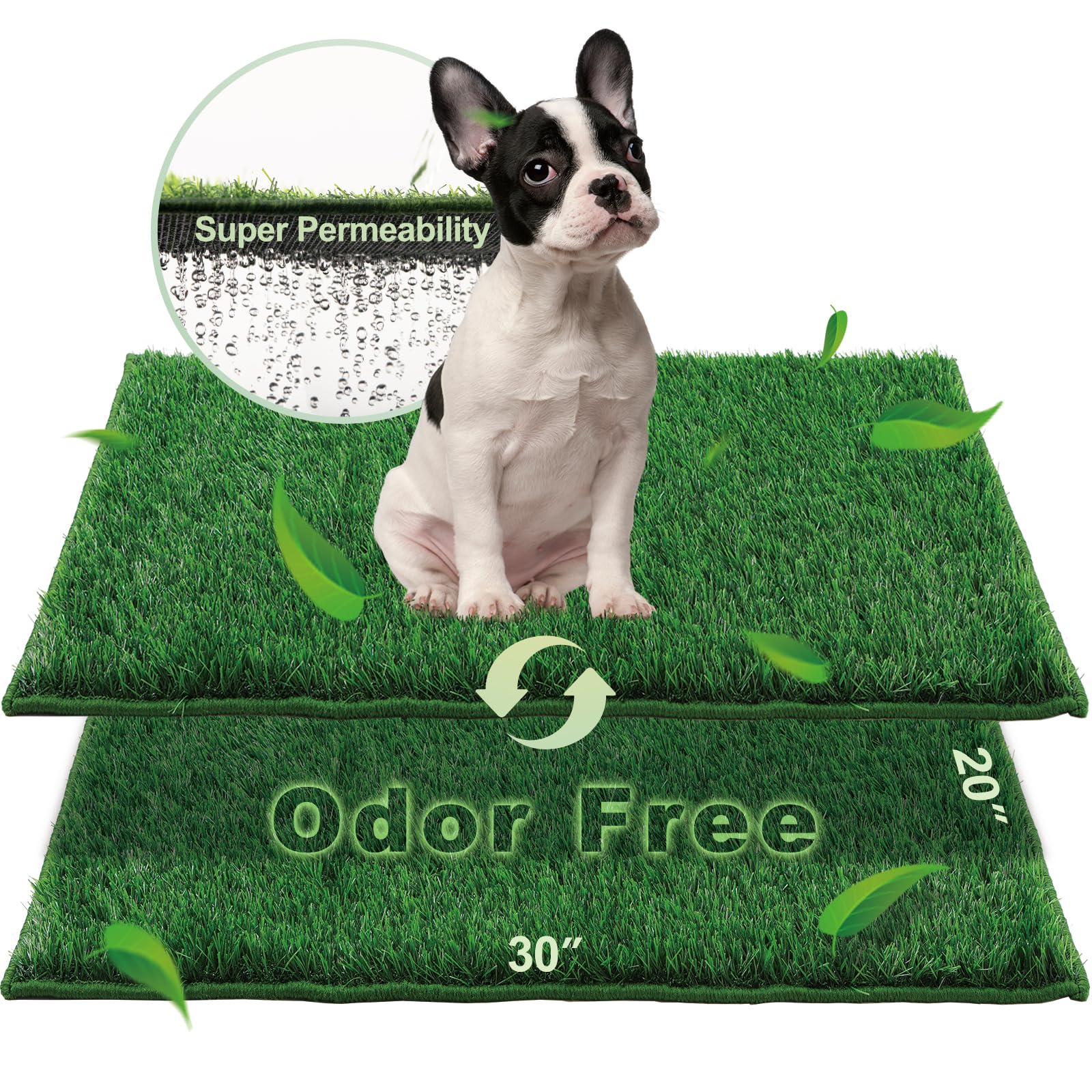 HQ4US 4LEGS grama artificial para perro en patio 30x20, ideal para uso diario