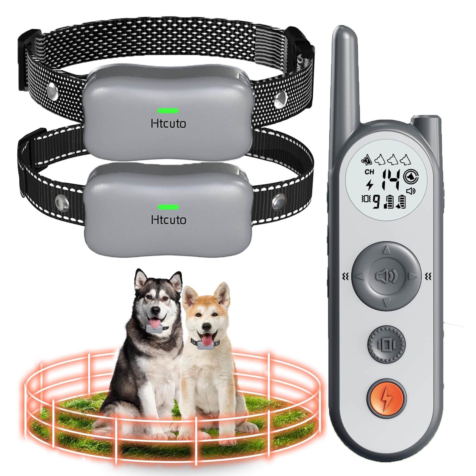 Htcuto cerca inalámbrica para perros: configuración exterior sin cables.