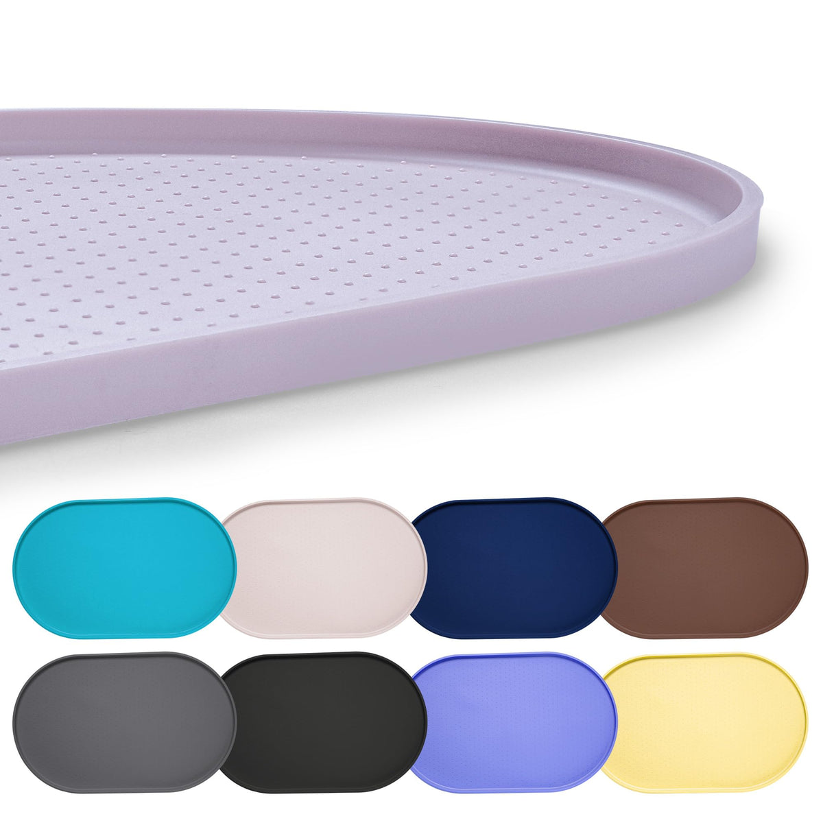 Hubulk alfombrilla de alimentación de silicona para mascotas, ideal para bowls de comida y agua.