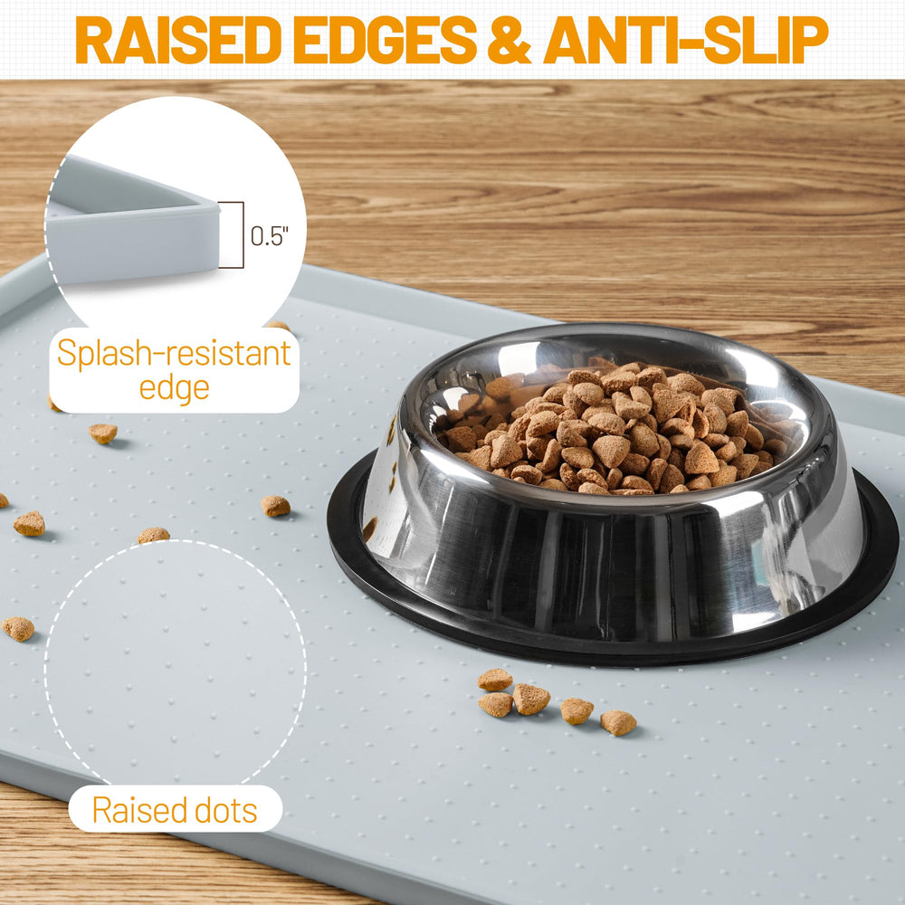 Hubulk tapis alimentaire chien anti-dérapant empêche les bols de glisser